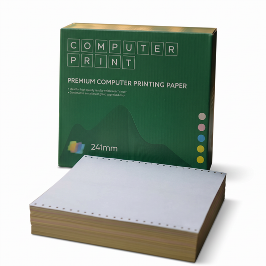 Caja de formulario continuo con pila de hojas de 3 vías