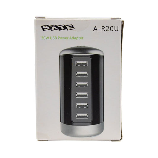 Cargador USB de escritorio SATE A-R20U con 6 puertos USB-A