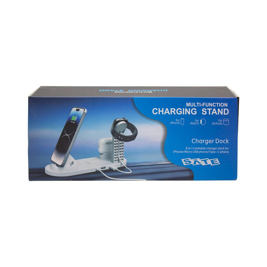 Cargador multifuncional SATE A-R26U 3 en 1 con Micro USB, USB-C y Lightning