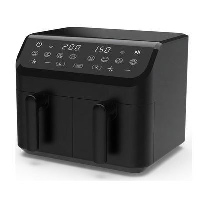 Freidora de aire negra Winning Star ST-9692 de doble canasta con panel digital