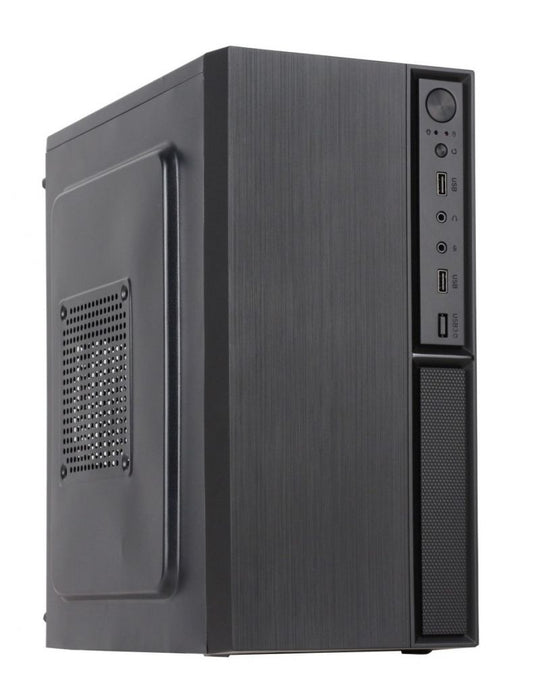 Gabinete Mini ITX 8201K Negro con Cooler LED Azul