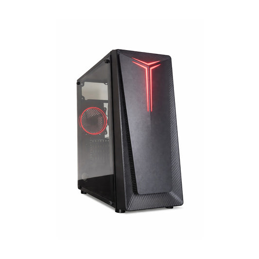 Gabinete Gamer 1 FAN 1104K Negro con Cooler RGB sobre fondo blanco