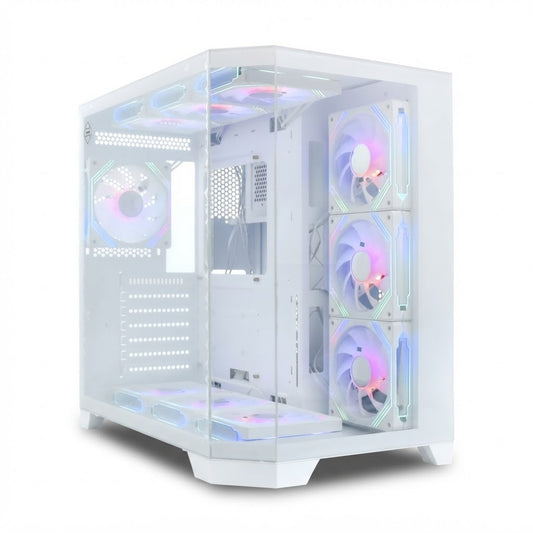 Gabinete Gamer ARGB-*10 Blanco K-905 de Sate - foto de producto centrado sobre fondo blanco