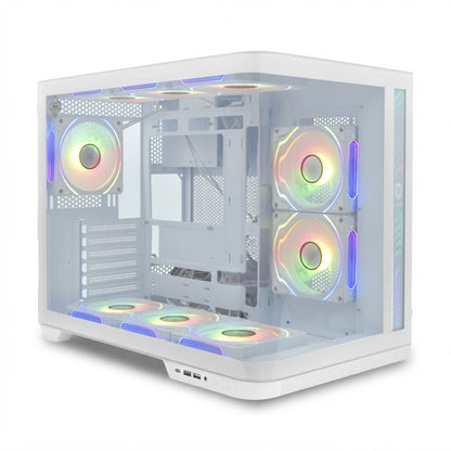 Gabinete Gamer ARGB-66B*9/ACB-7 Blanco K-911 sobre fondo blanco
