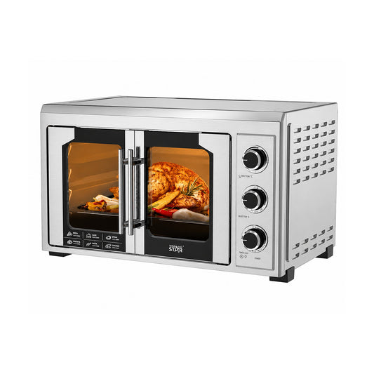 Horno Eléctrico Winning Star ST-9850 45 Litros Doble Puerta sobre fondo blanco, vista completa del producto