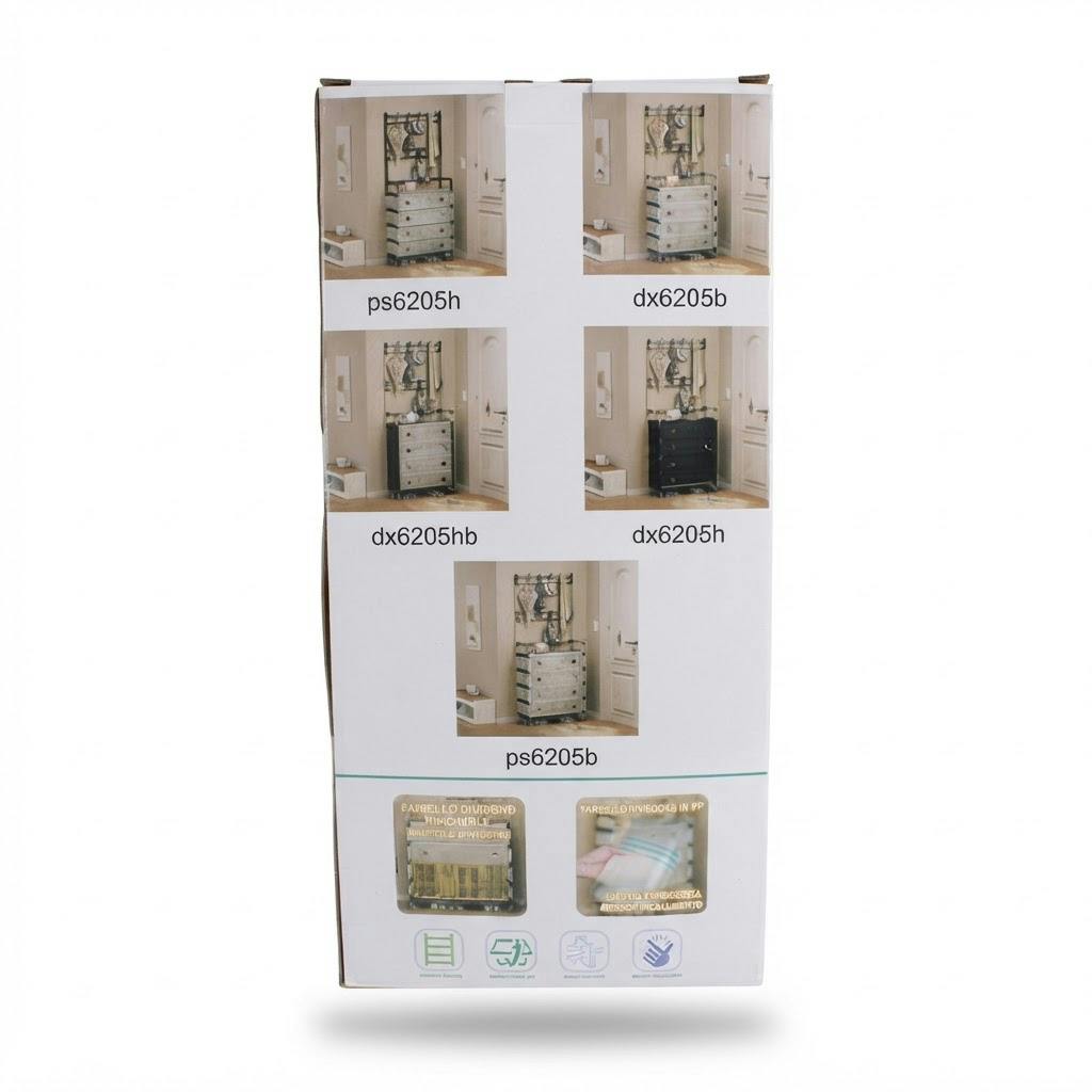 Mueble organizador de baño 63 x 28 x 180 cm sobre fondo blanco