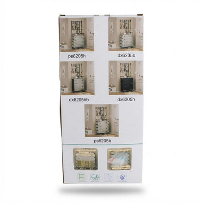 Mueble organizador de baño 63 x 28 x 180 cm sobre fondo blanco