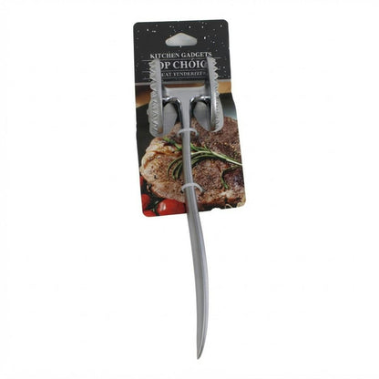 Martillo ablandador de carne de acero 22,5 cm sobre fondo blanco