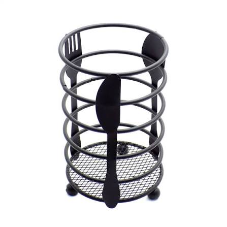 Portacubiertos Metal Redondo D11 X16CM Metal Negro