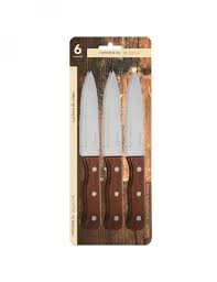 SET X6 PZAS Cuchillos GRAN Asado 1.5MM