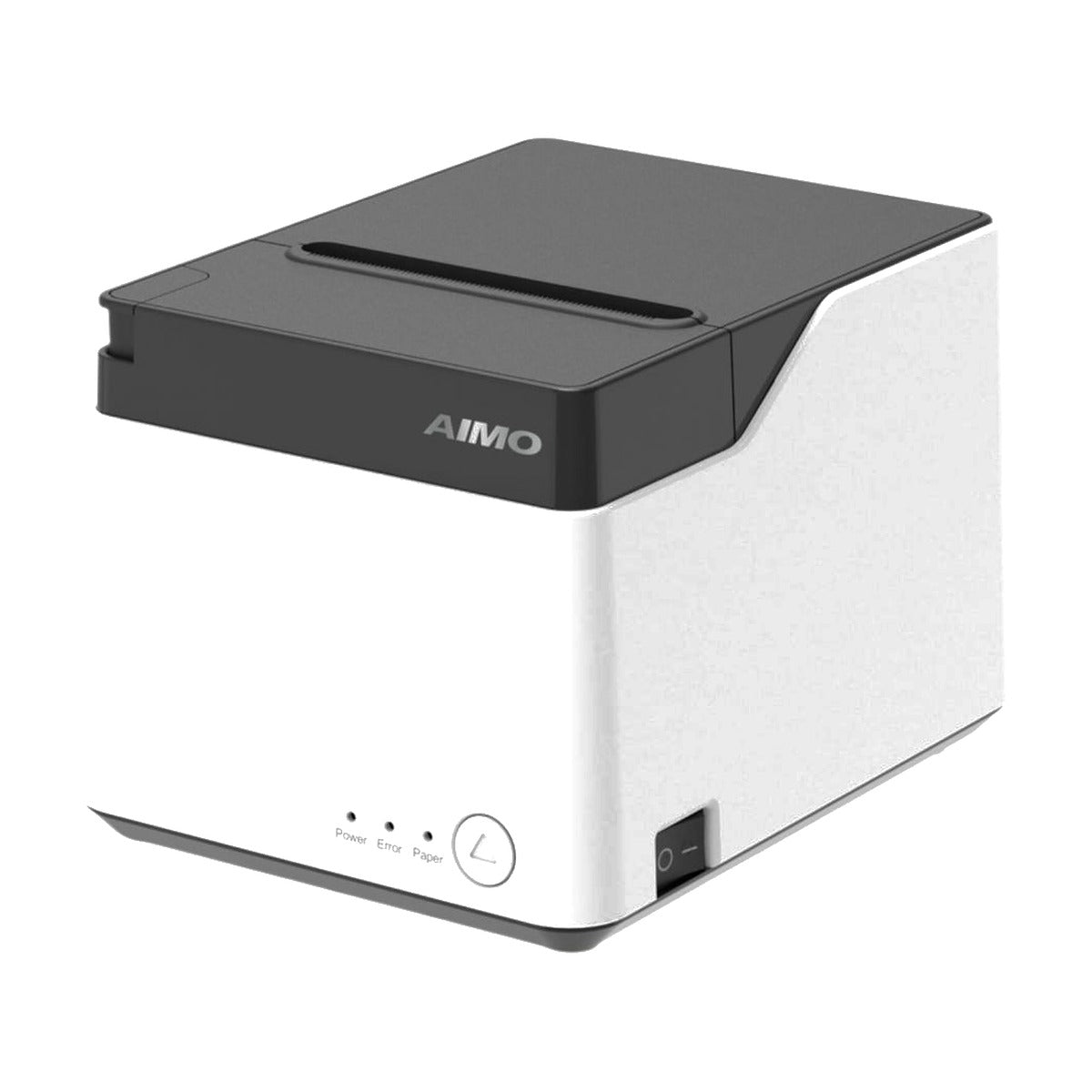 Impresora térmica de tickets Aimo blanca con tapa gris