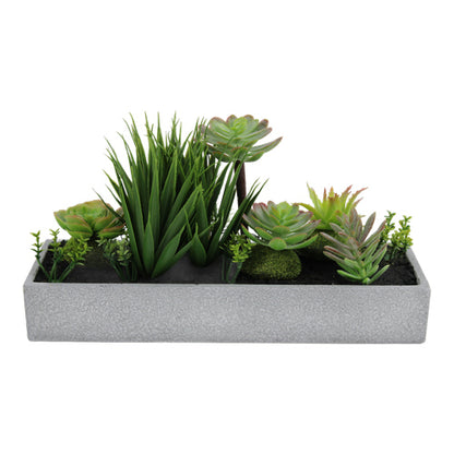 Jardinera de suculentas artificiales 30 cm