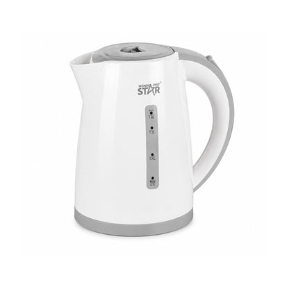 Jarra Eléctrica Winning Star ST-6002L 1.8 Litros Blanca sobre fondo blanco, vista completa del producto