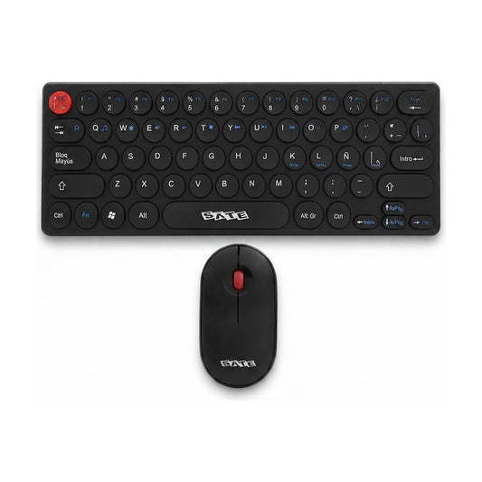Kit Teclado + Mouse Inalámbrico Mini 64 Teclas 2.4 GHz, vista de producto sobre fondo blanco