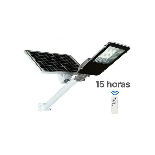 Lámpara Solar Externa JORTAN JT-YSTZ100W – 100W, Sensor Automático, IP65 sobre fondo blanco