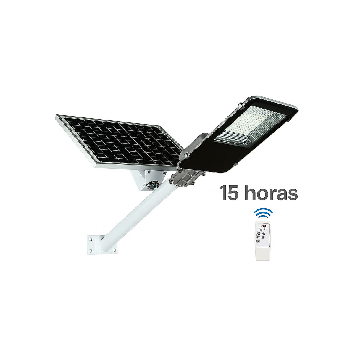 Lámpara Solar Externa JORTAN JT-YSTZ100W – 100W, Sensor Automático, IP65 de SATE, producto centrado sobre fondo blanco