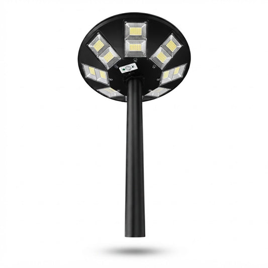Lámpara solar LED JT-TYDBTRT de 400W para exterior, vista de producto sobre fondo blanco