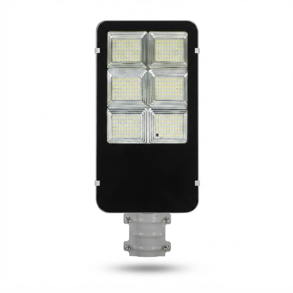 Lámpara solar LED JT-YSTZ de 400W para exterior, vista de producto sobre fondo blanco