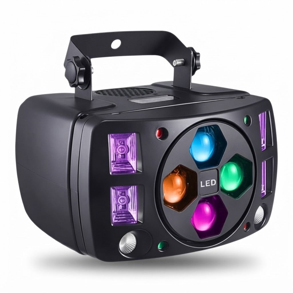 Luz Para Fiestas LED A-MH020 RGBW Multiefectos de Sate - foto de producto centrado sobre fondo blanco