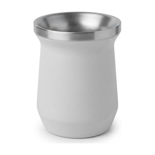Mate blanco Selecta de acero inoxidable de 230 ml