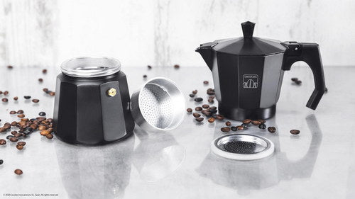 Cafetera Italiana Cumbia Mokclassic 1200 Black