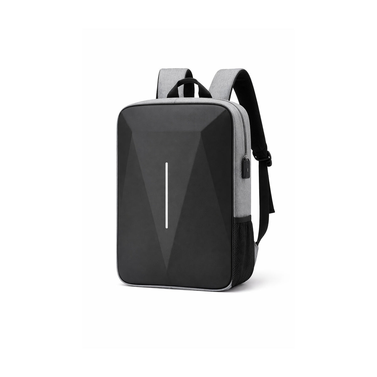 Mochila Antirrobo para Notebook A-KP502 15.6” con USB Gris de SATE, producto centrado sobre fondo blanco