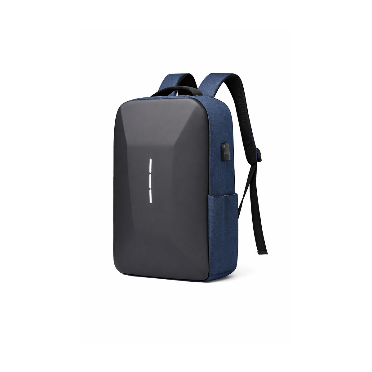 Mochila Antirrobo para Notebook A-KP512 15.6” con USB Azul de SATE, producto centrado sobre fondo blanco