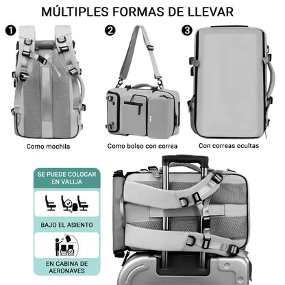 MOCHILA DE VIAJES HIKES KVM-720 GRIS