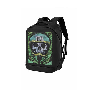 Mochila LED A-KP6021 con Pantalla 96x128 Bluetooth 4G+GPS Negro de SATE, producto centrado sobre fondo blanco