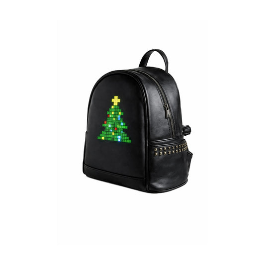 Mochila LED A-KP6081 Pantalla 64x64 Bluetooth Compacta Negro sobre fondo blanco