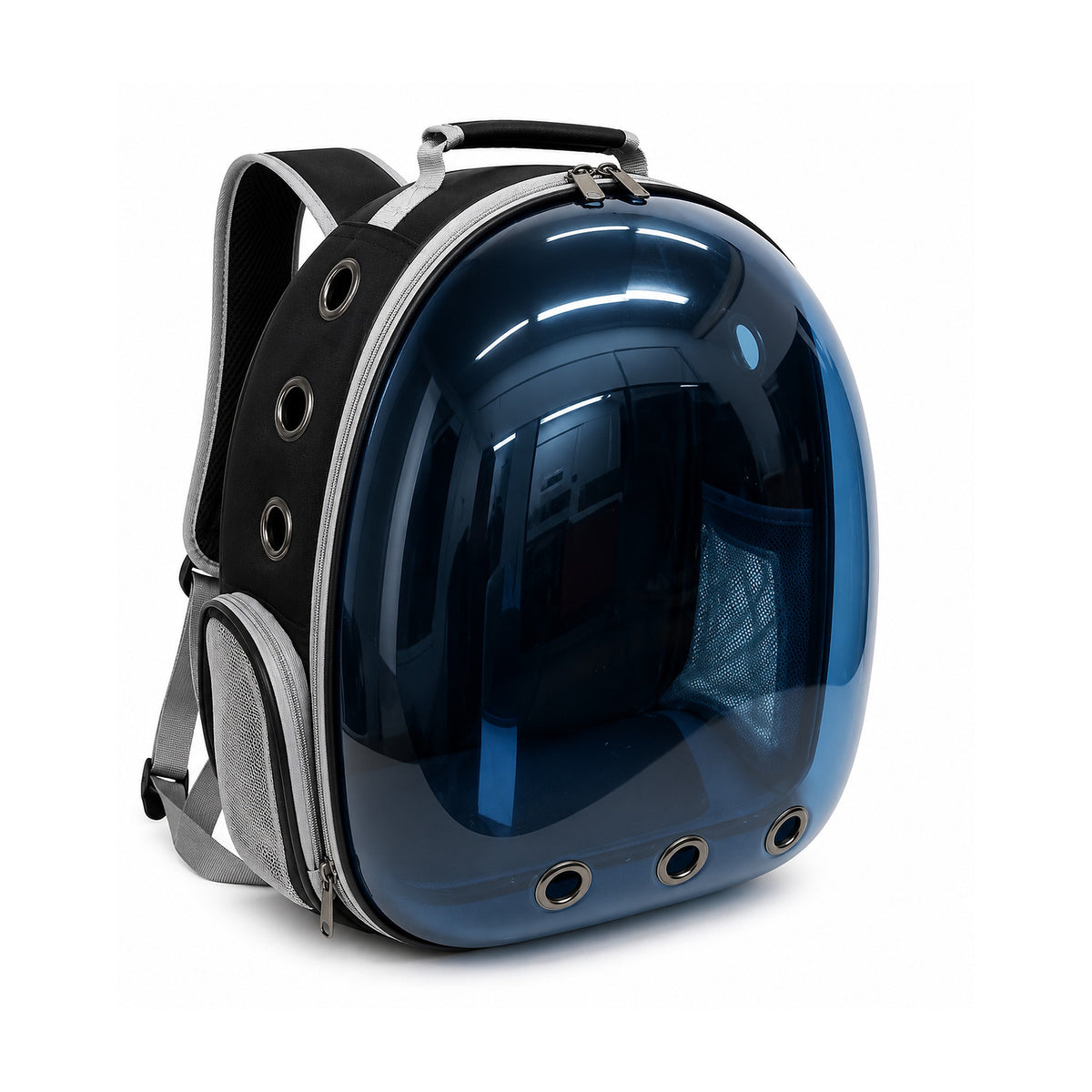 Mochila para Mascotas Sate A-MM1806 Negro/Azul de SATE, producto centrado sobre fondo blanco