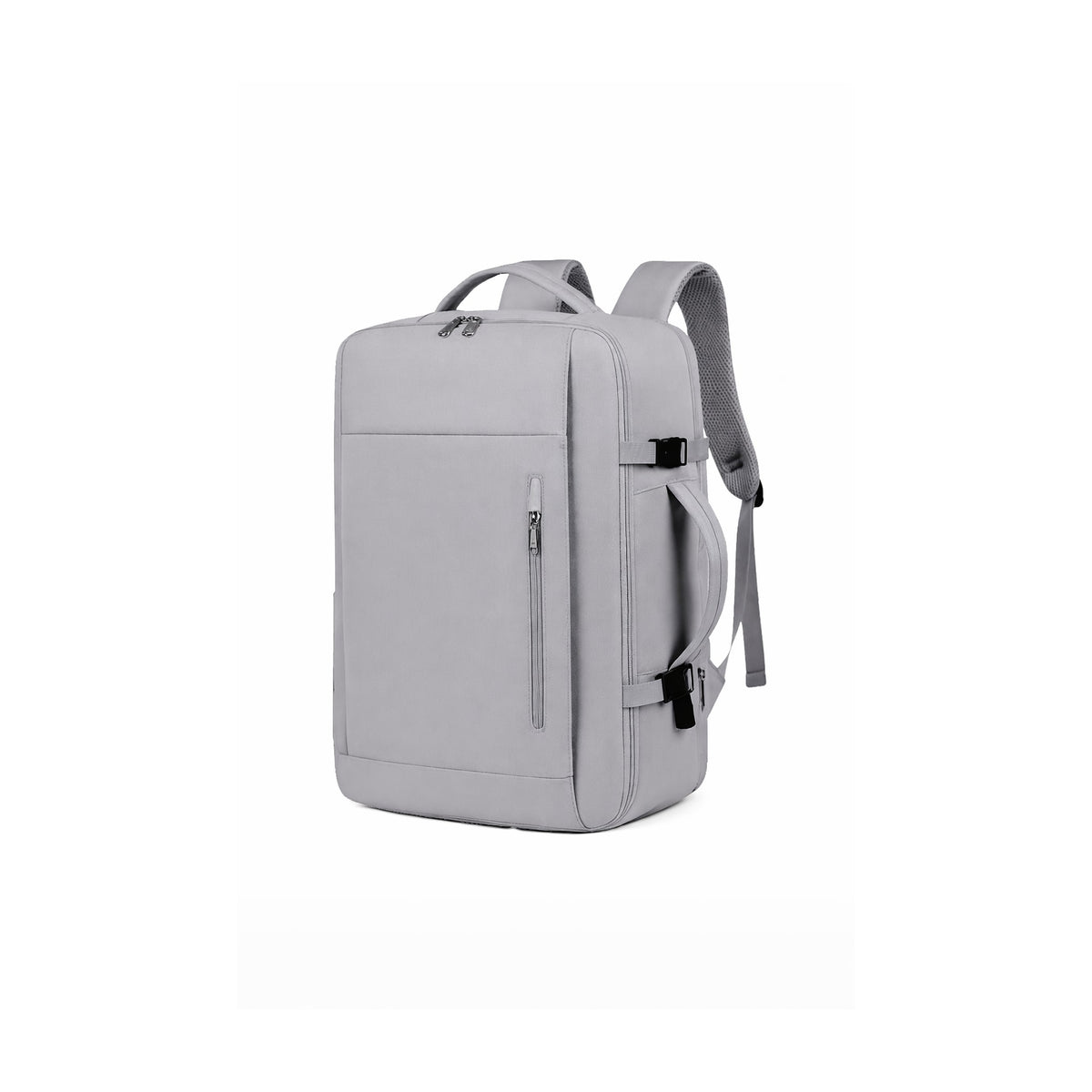 Mochila para Notebook SATE A-KP4024 15.6” Gris con USB de SATE, producto centrado sobre fondo blanco
