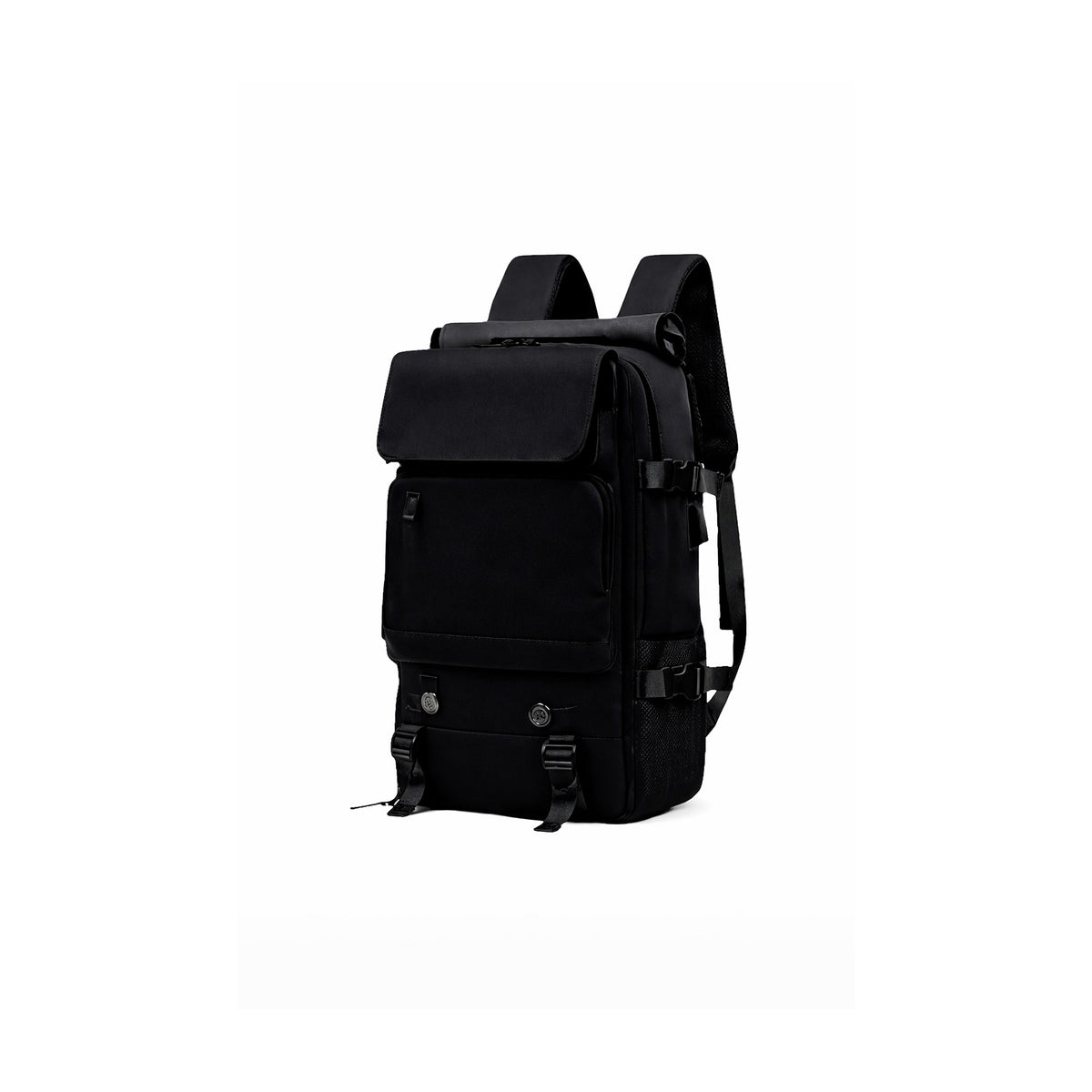 Mochila para Notebook SATE A-KP4041 15.6” Negra con USB de SATE, producto centrado sobre fondo blanco