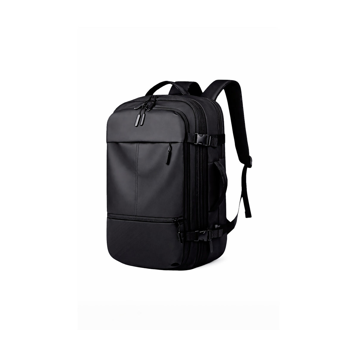 Mochila para Notebook SATE A-KP4051 15.6” Negra con USB de SATE, producto centrado sobre fondo blanco