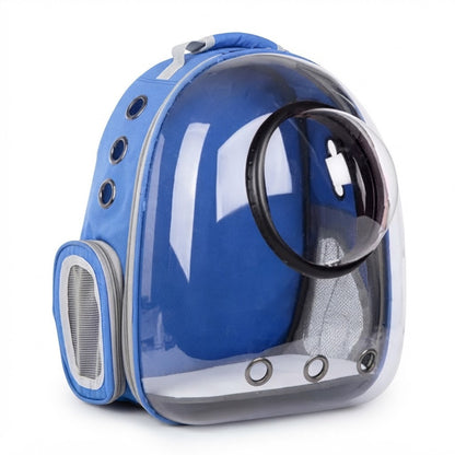 Mochila para Mascotas SATE A-MM1812 Azul sobre fondo blanco