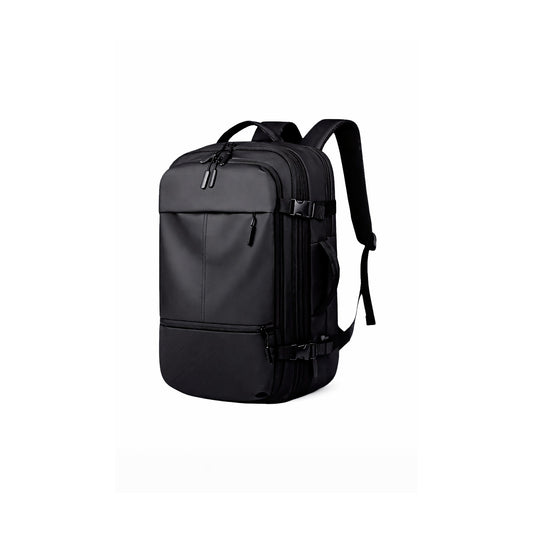 Mochila para Notebook SATE A-KP4051 15.6” Negra con USB sobre fondo blanco