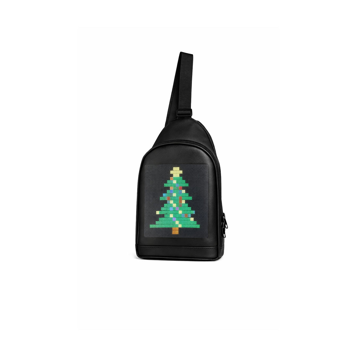 Mochila Transversal LED A-KP6111 Pantalla 48x48 Bluetooth Negro de SATE, producto centrado sobre fondo blanco