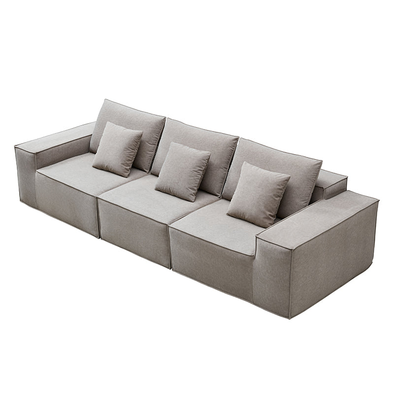 Sofá modular compresión al vacío tapizado chenille