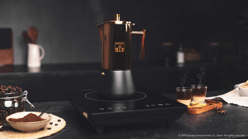 Cafetera Moka De Acero Inoxidable Cumbia Moking 400