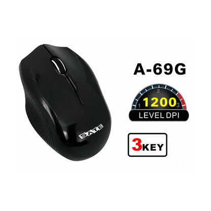 Mouse Inalámbrico A-69G de SATE, producto centrado sobre fondo blanco