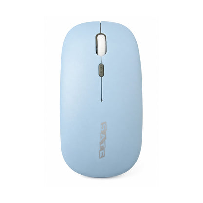Mouse Inalámbrico A-785G – Celeste con acabado resistente y sofisticado de SATE, producto centrado sobre fondo blanco