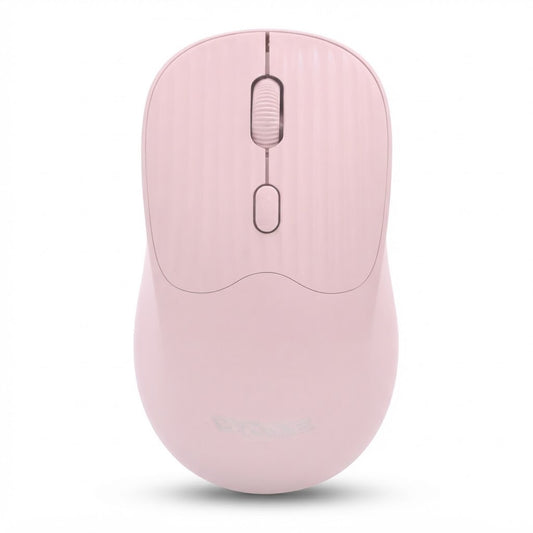 Mouse inalámbrico rosado SATE A-796G visto desde arriba