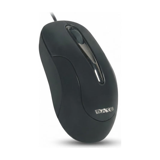 Mouse óptico negro con cable SATE A-34