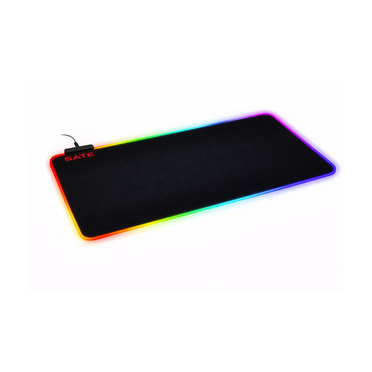 Mouse pad gamer SATE A-PAD08 con borde iluminado RGB