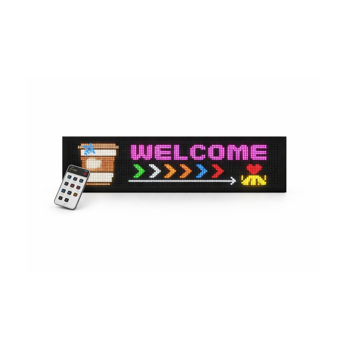 Panel LED RGB A-MP651 35x20cm USB con App y Control de SATE, producto centrado sobre fondo blanco