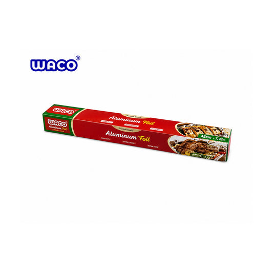 Papel de Aluminio W232 45cm x 7.74m Rollo Resistente sobre fondo blanco