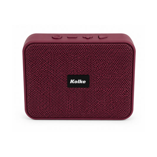 Parlante Inalámbrico Kolke Fit KPP-437 Rosa Bluetooth 5.0 6W sobre fondo blanco, vista completa del producto