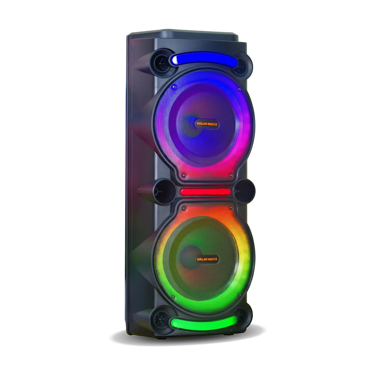Parlante torre Kolav con dos parlantes y aros de luz RGB