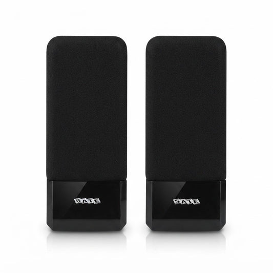 Parlante Bluetooth con USB y Entrada Auxiliar, vista de producto sobre fondo blanco