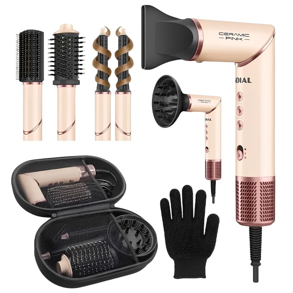 Secador Multifuncional 5 en 1 Ceramic Pink Motor Bldc Mondial